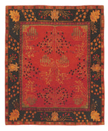 DONEGAL BRANCHES RUBY / DEEP PINE, a hand knotted rug designed by Tufenkian Artisan Carpets.