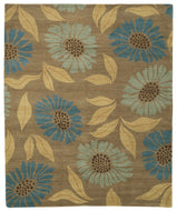 FLOWER POWER SEACOVE, a hand knotted rug designed by Tufenkian Artisan Carpets.