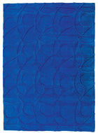 MOLECULAR LOOP KILLER BLUE SHEARED, a hand knotted rug designed by Tufenkian Artisan Carpets.