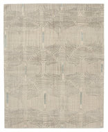 RETRO TRACE SILVER STREAK, a hand knotted rug designed by Tufenkian Artisan Carpets.