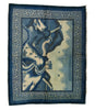 ANTIQUE CHINESE PAO TAO DO, BEIGE/BLUE - GREEN WALL