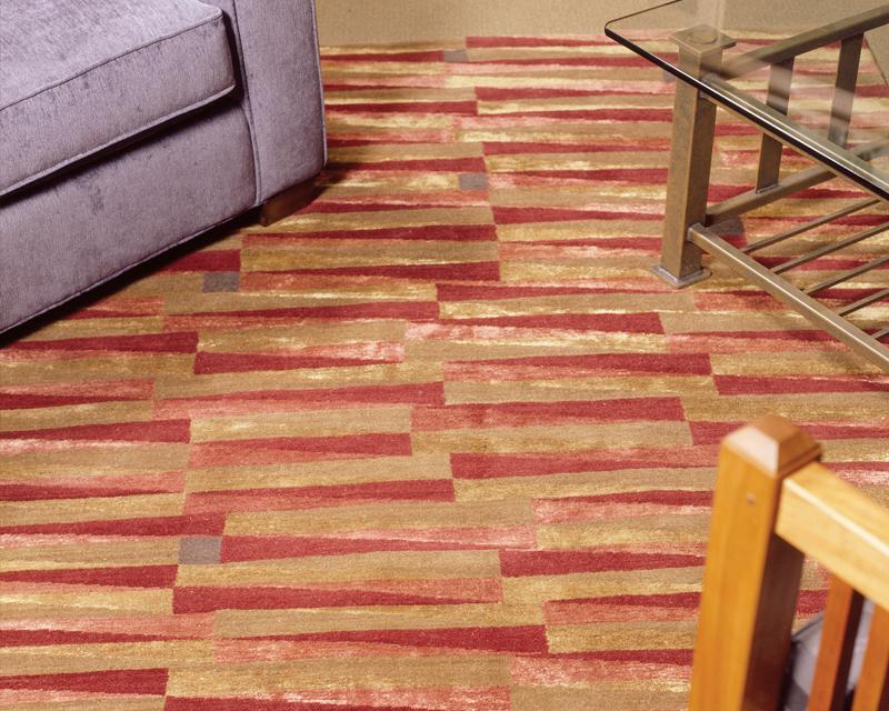 Installation shot of City Lights Lichen Blue, a hand knotted rug designed by Tufenkian Artisan Carpets room-image