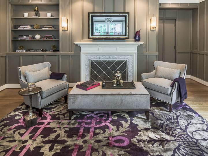 installation image of Brocade Emperor is a hand knotted rug by Tufenkian Artisan Carpets room-image