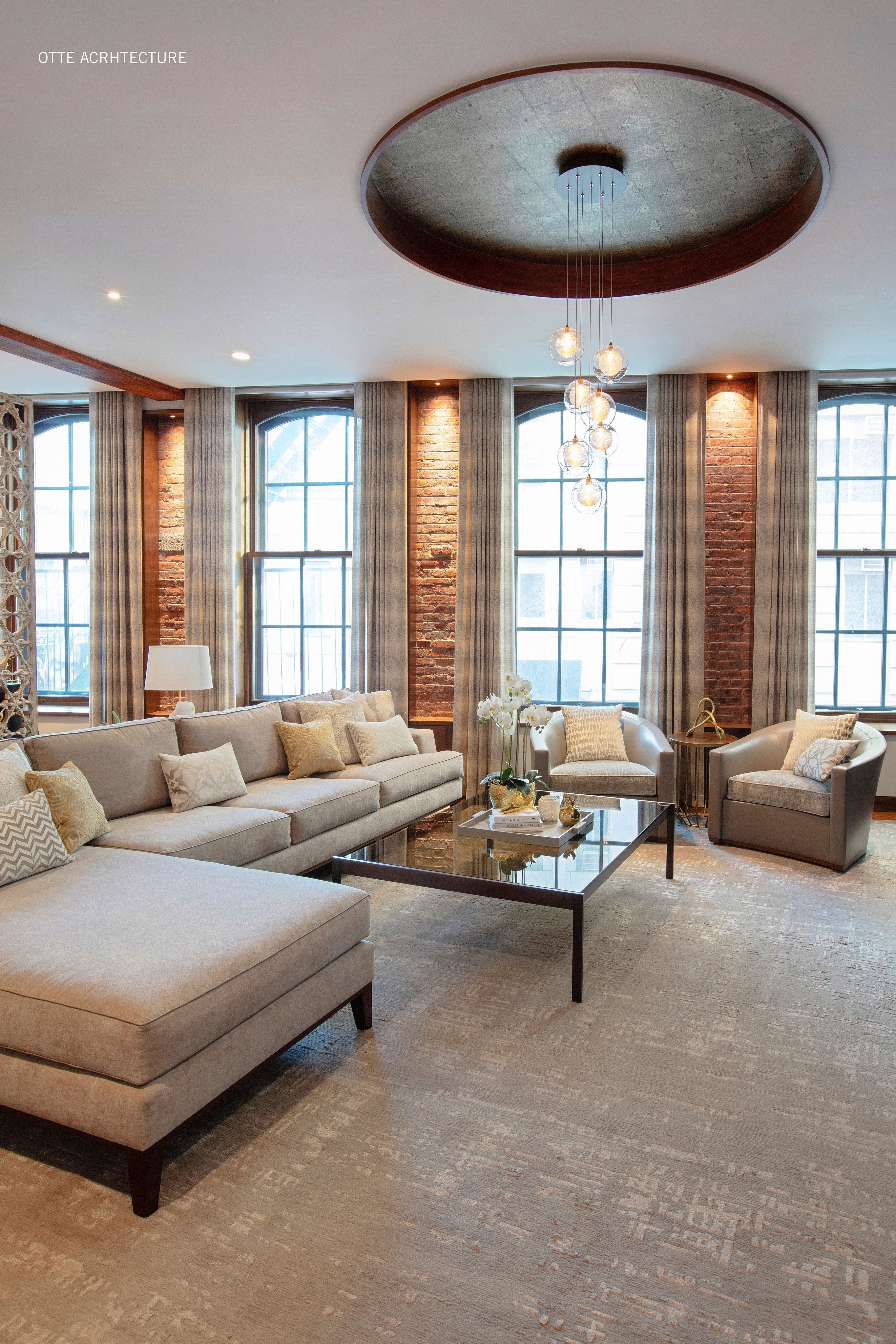 Installation of BURLAP SILVER, a hand knotted rug designed by Tufenkian Artisan Carpets. room-image