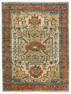 Classic Heriz 4 Beige, a hand knotted rug designed by Tufenkian Artisan Carpets.