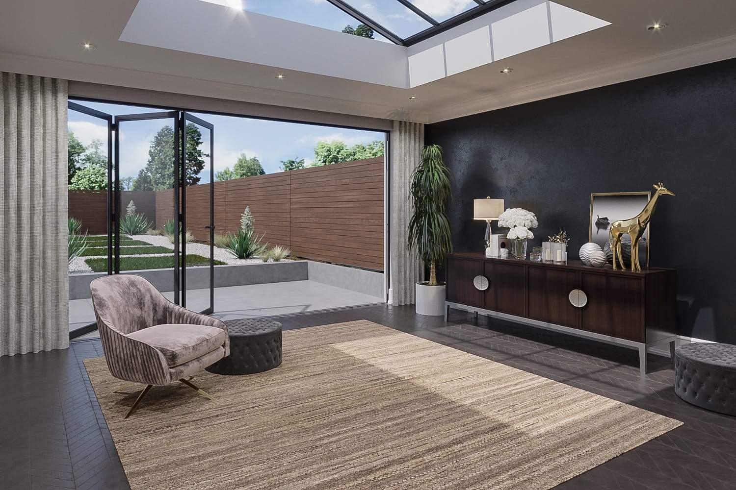 Installation shot of Coventry Light Natural, a hand knotted rug designed by Tufenkian Artisan Carpets. room-image