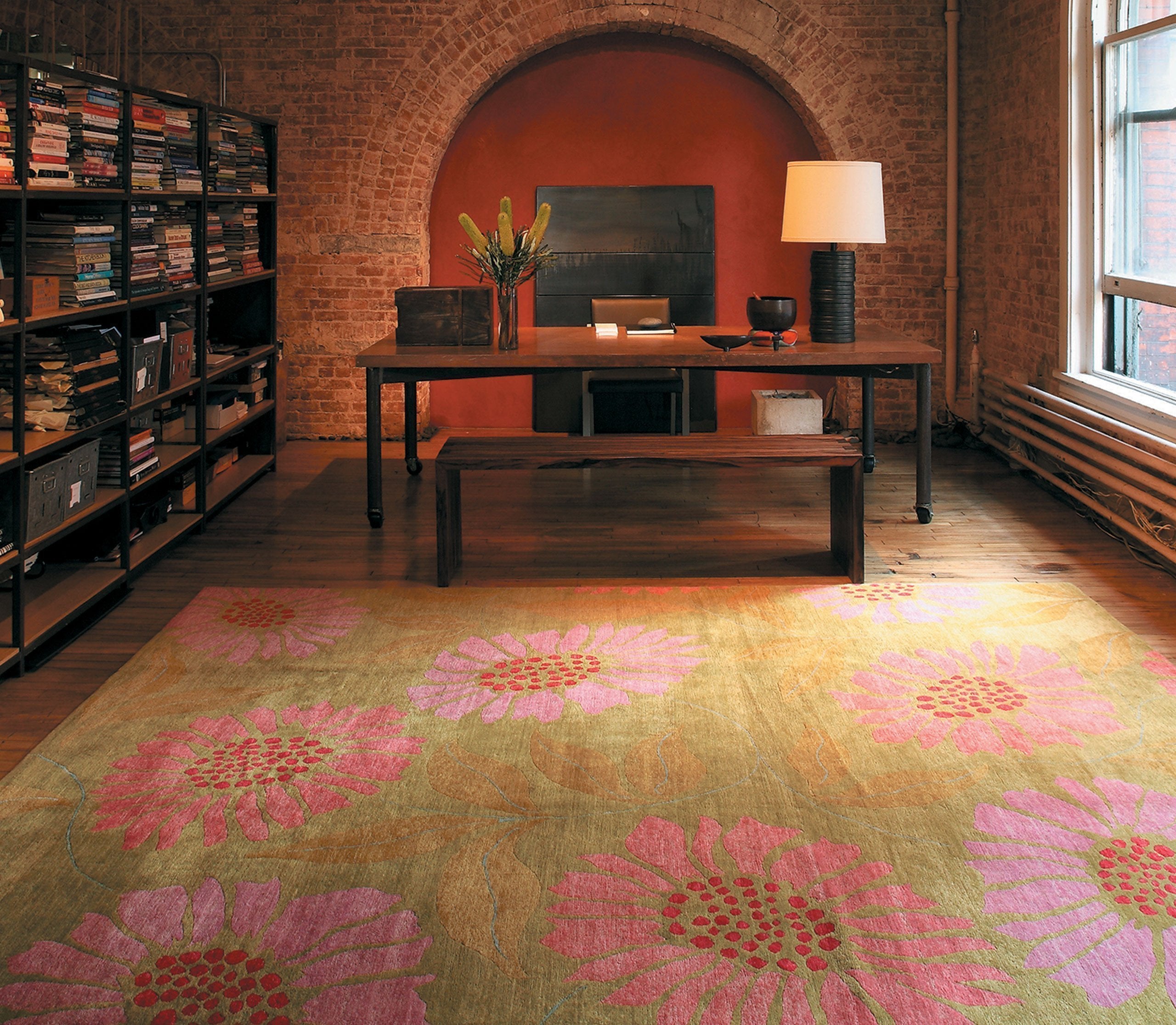 installation image of FLOWER POWER PIXIE is a hand knotted rug by Tufenkian Artisan Carpets room-image