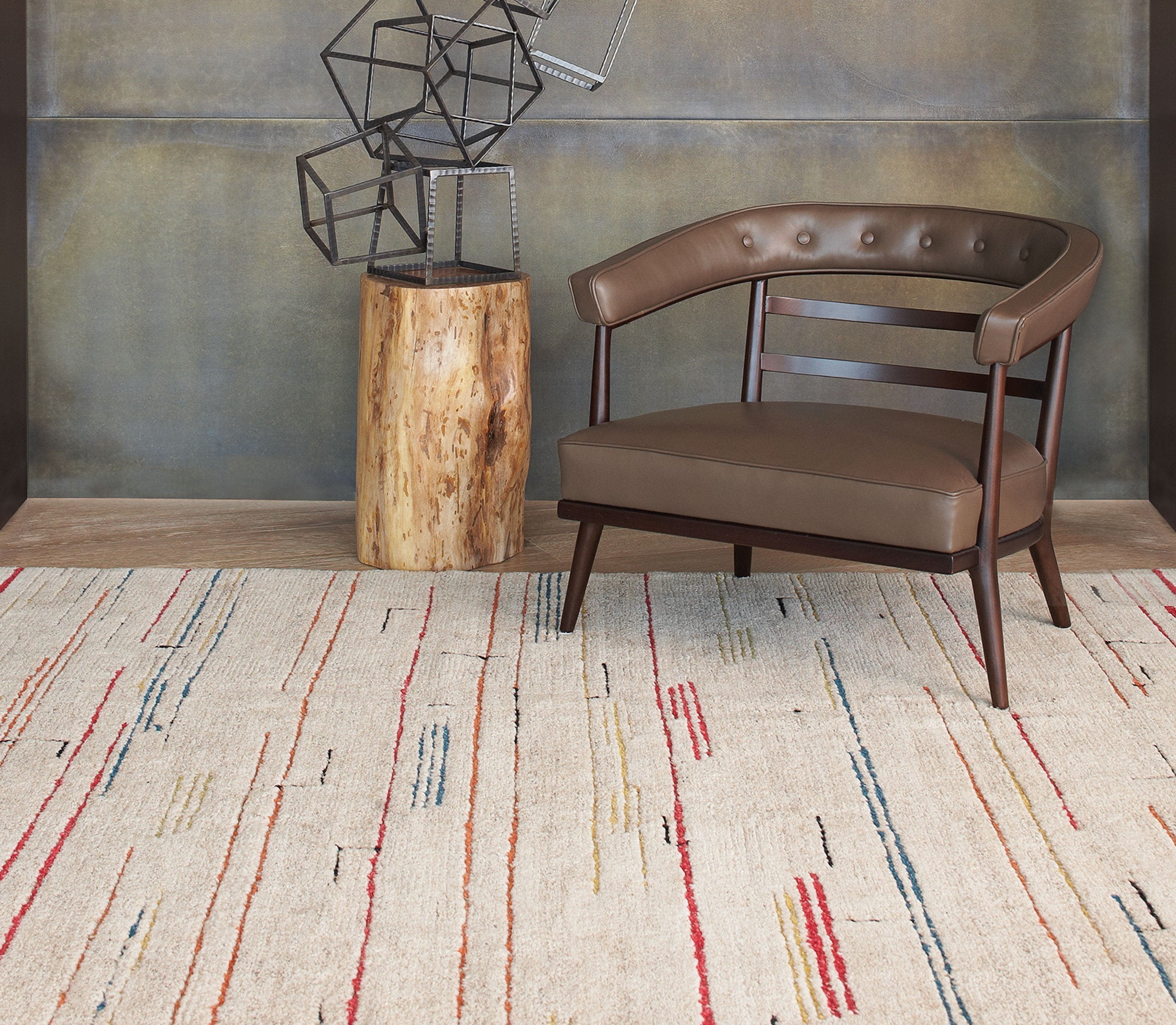 Installation of FRAGMENT LIGHT, a hand knotted rug designed by Tufenkian Artisan Carpets. room-image