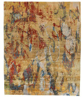 Kinetic Tangerine, a hand knotted rug designed by Tufenkian Artisan Carpets.