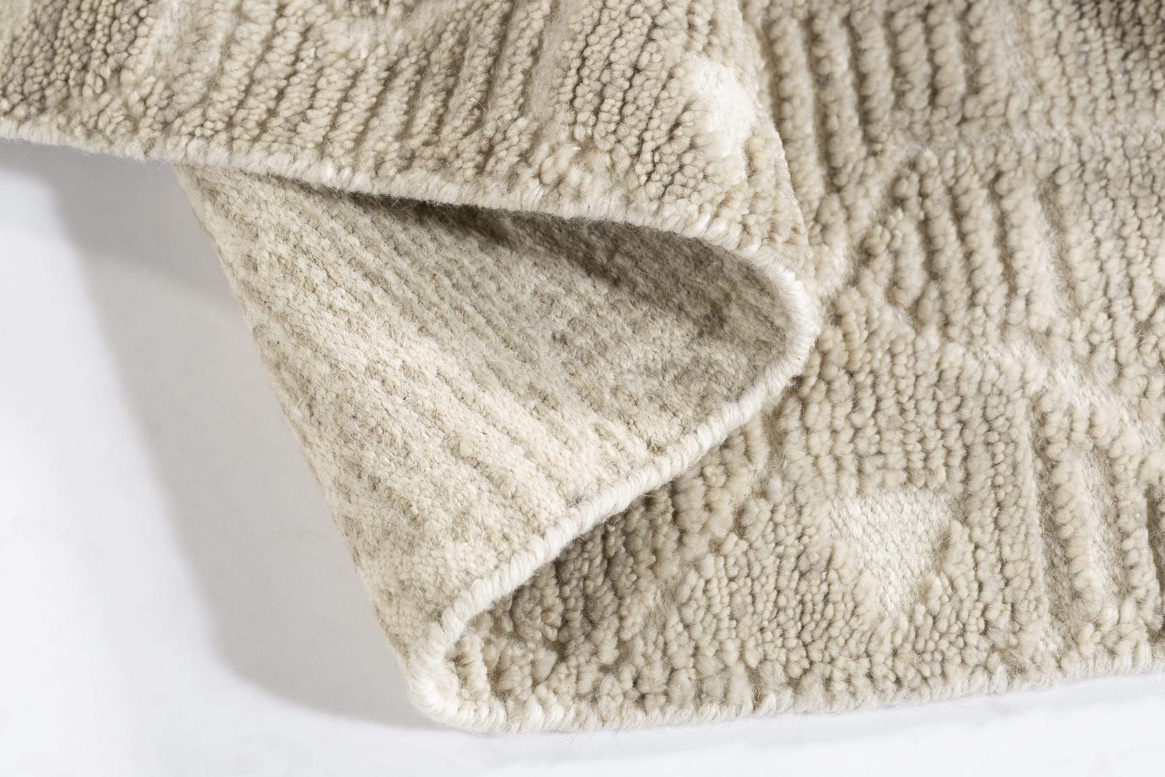 Detail shot of Monreale Light Taupe, a hand knotted rug designed by Tufenkian Artisan Carpets.