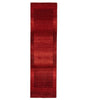 Persian gabbeh loribaft is a 3x9 hand knotted rug 