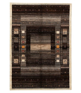 Persian gabbeh tajik is a 5x8 hand knotted rug 