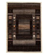 Persian gabbeh tajik is a hand knotted rug 
