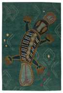 Platypus Green is a Nepali animal rug design by Tufenkian Artisan Carpets