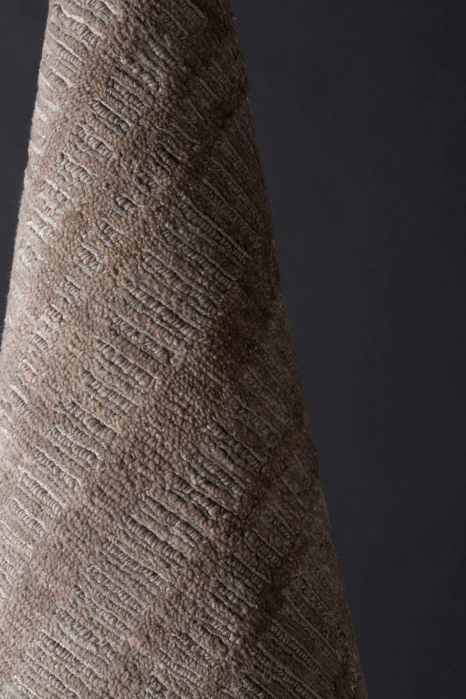 Detail shot of Rays II Desert, a hand knotted rug designed by Tufenkian Artisan Carpets.