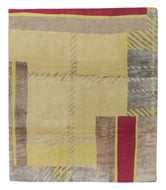 Striped Plaid Butterscotch, a hand knotted rug designed by Tufenkian Artisan Carpets.