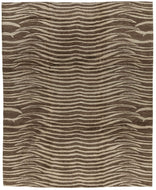 Tiger Stripe Brown Taupe, a hand knotted rug designed by Tufenkian Artisan Carpets