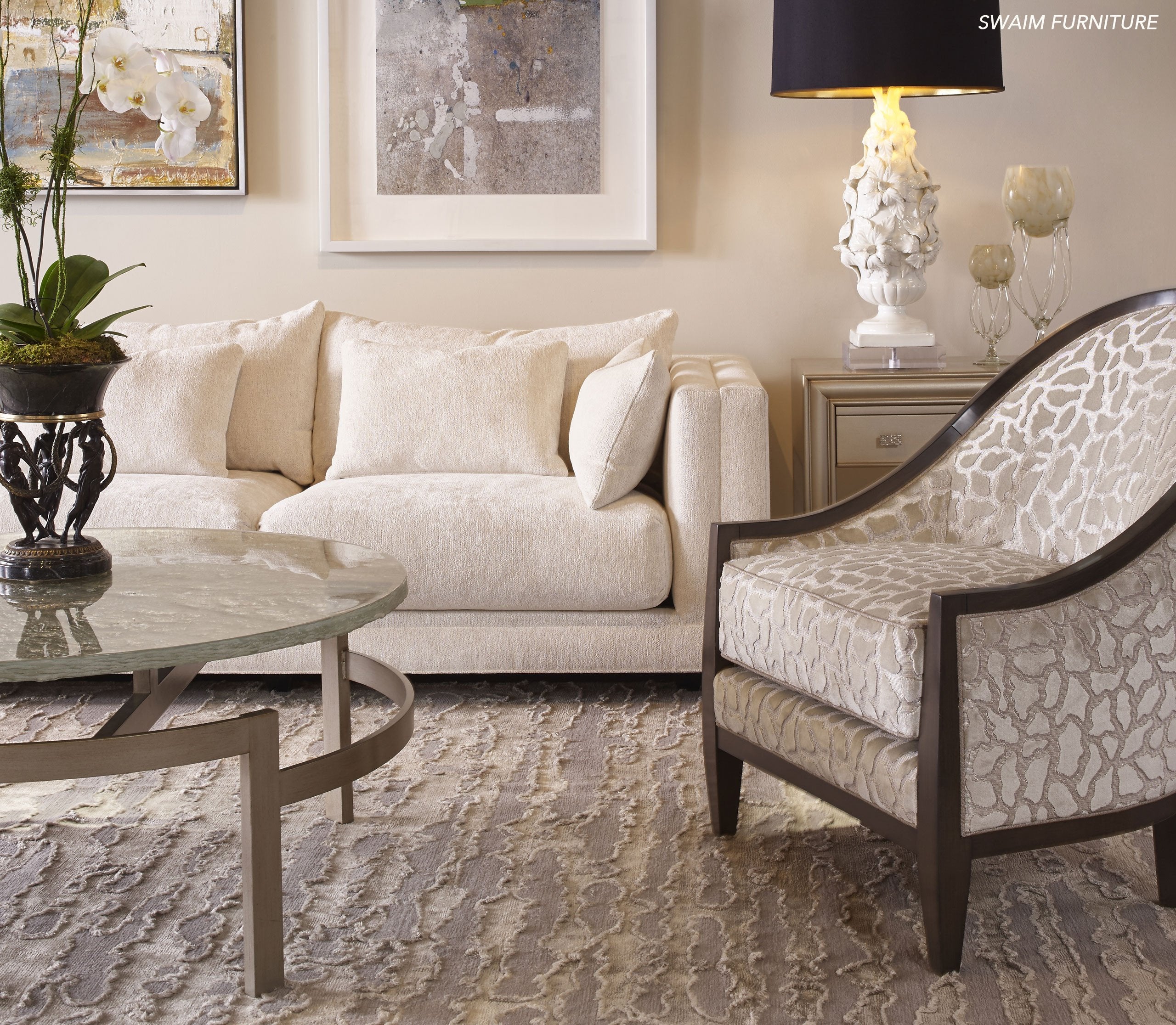 Installation of TERRAIN BARLEY, a hand knotted rug designed by Tufenkian Artisan Carpets. room-image