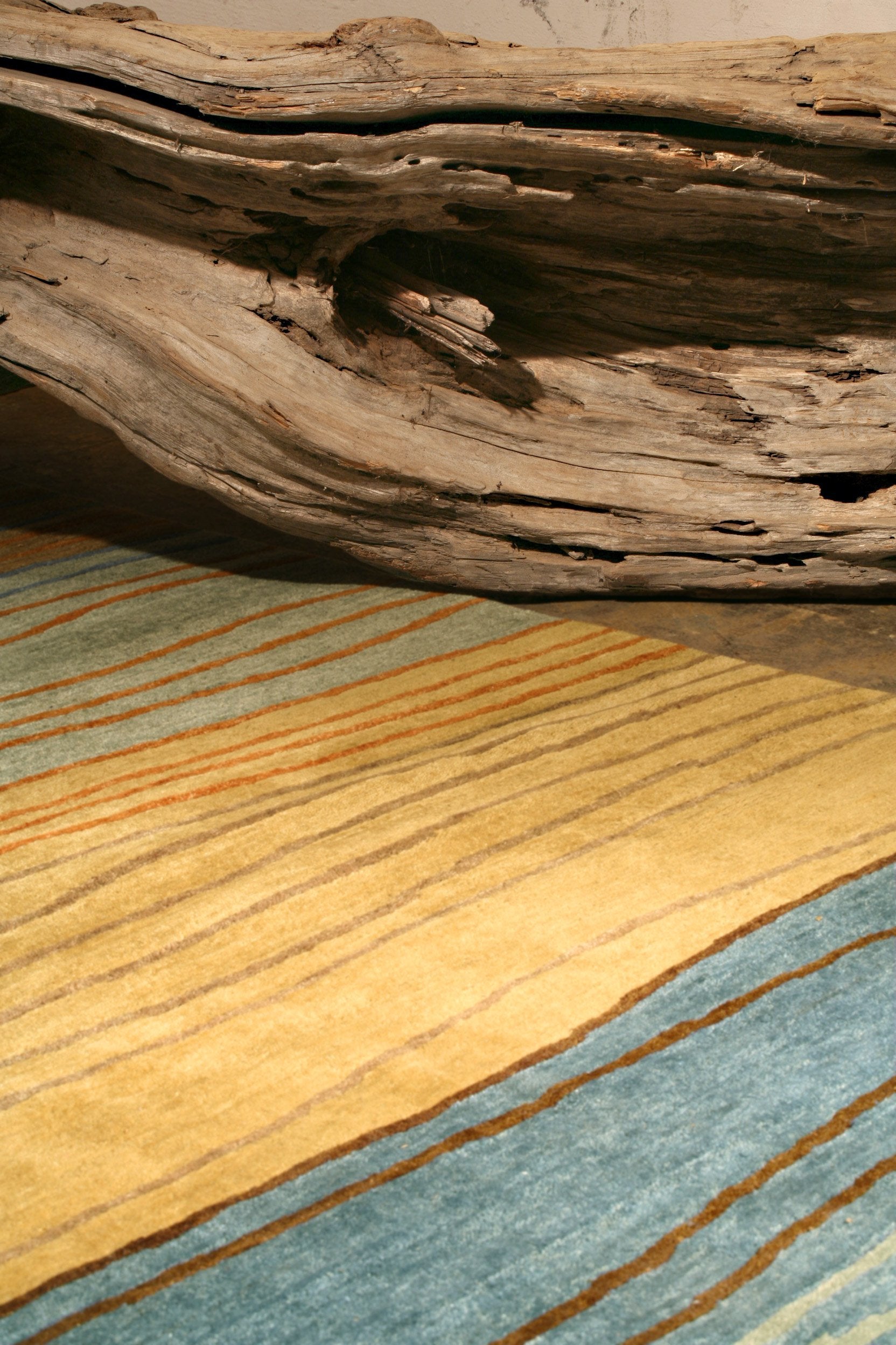 Installation of TIDES SEACOVE, a hand knotted rug designed by Tufenkian Artisan Carpets. room-image