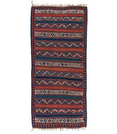 Antique Karabagh Kilim is a hand knotted rug