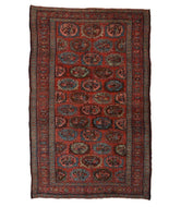 Antique Persian bidjar red is a hand knotted rug