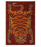 Walter Rust, a hand knotted tiger rug designed by Tufenkian Artisan Carpets