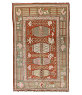 Antique Chinese Samar is a antique hand knotted rug 